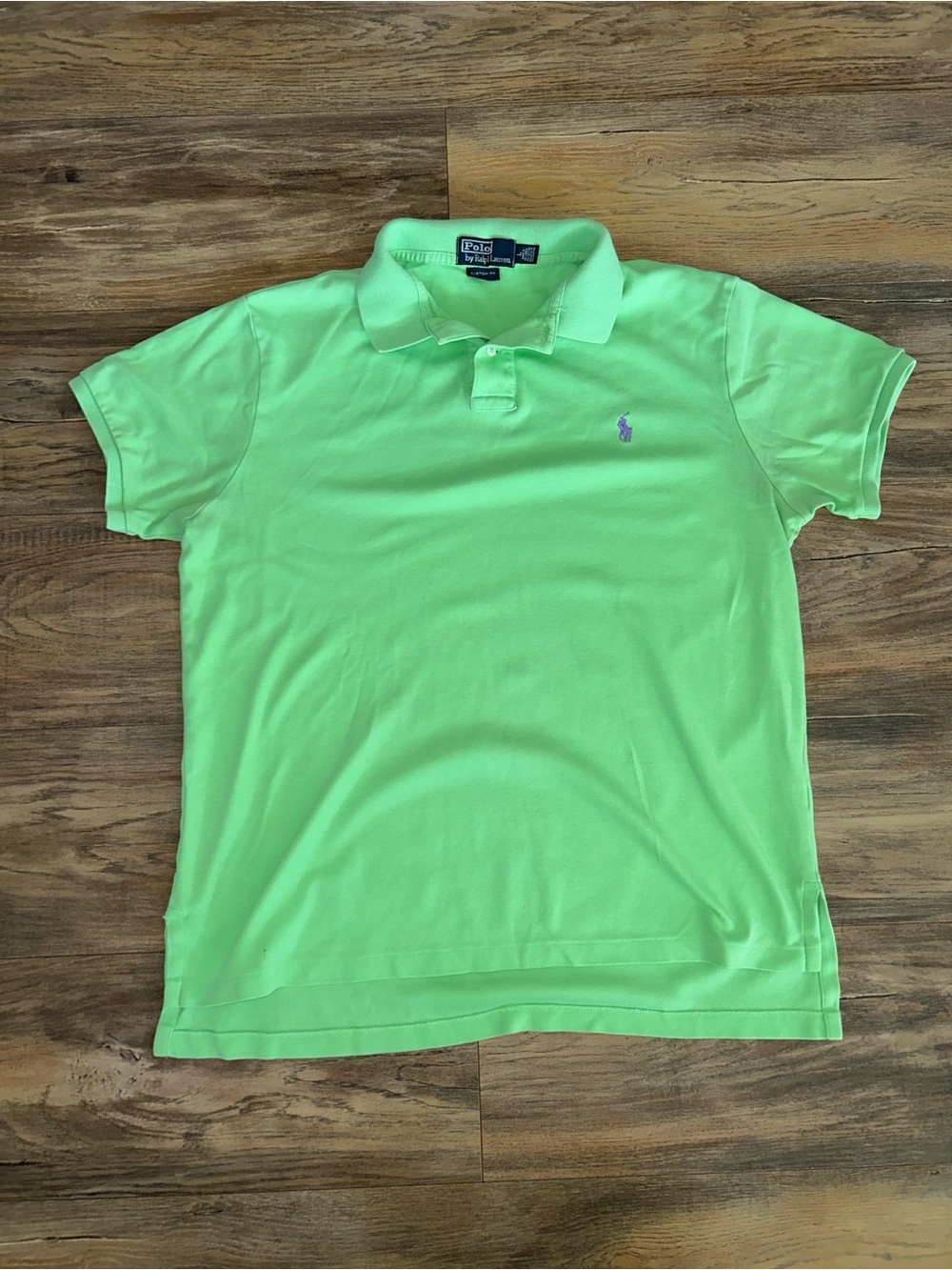 Vintage Polo Ralph Lauren Lime Green Polo Shirt Large